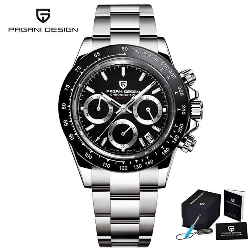 2026 New  Top Brand Men'S Sports Quartz Watches Sapphire Stainless Steel Waterproof Chronograph Luxury Reloj Hombre