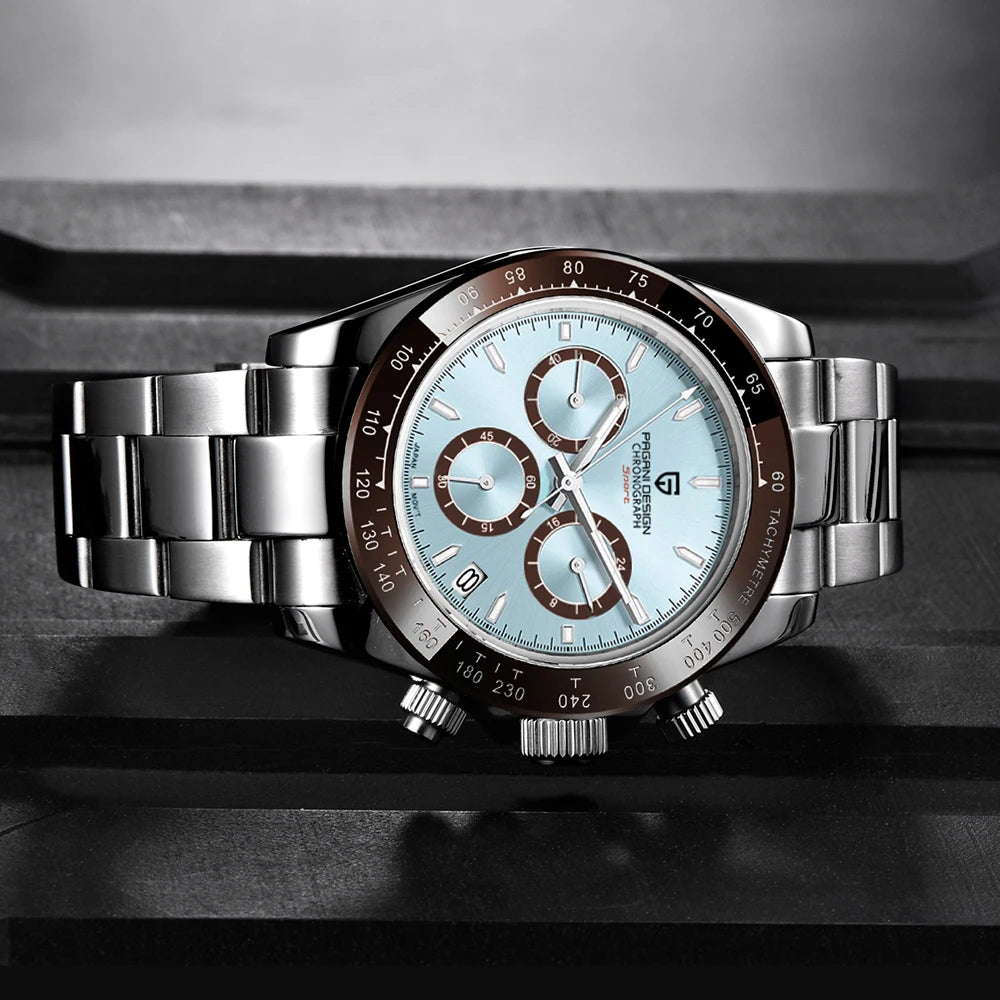 2026 New  Top Brand Men'S Sports Quartz Watches Sapphire Stainless Steel Waterproof Chronograph Luxury Reloj Hombre