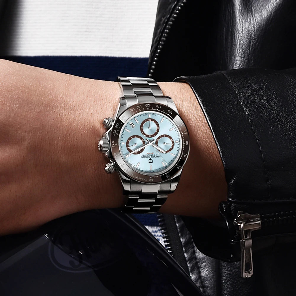 2026 New  Top Brand Men'S Sports Quartz Watches Sapphire Stainless Steel Waterproof Chronograph Luxury Reloj Hombre