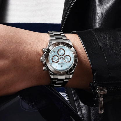 2026 New  Top Brand Men'S Sports Quartz Watches Sapphire Stainless Steel Waterproof Chronograph Luxury Reloj Hombre