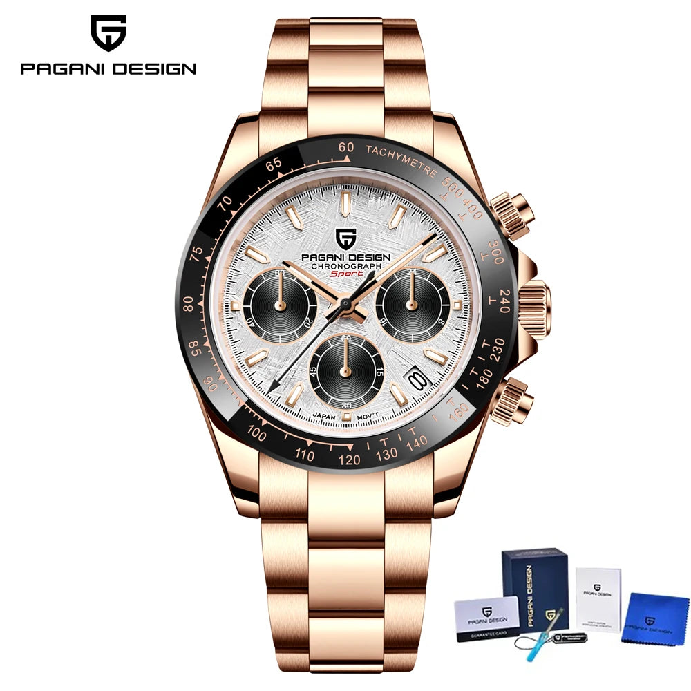 2026 New  Top Brand Men'S Sports Quartz Watches Sapphire Stainless Steel Waterproof Chronograph Luxury Reloj Hombre