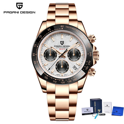 2026 New  Top Brand Men'S Sports Quartz Watches Sapphire Stainless Steel Waterproof Chronograph Luxury Reloj Hombre
