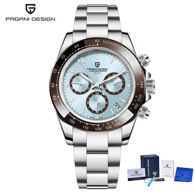 2026 New  Top Brand Men'S Sports Quartz Watches Sapphire Stainless Steel Waterproof Chronograph Luxury Reloj Hombre