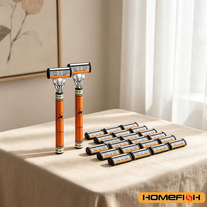 Experience the Ultimate Shave with Our 6-Layers High-Quality Stainless Steel Razor Set for Men