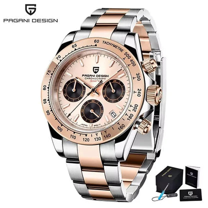 2026 New  Top Brand Men'S Sports Quartz Watches Sapphire Stainless Steel Waterproof Chronograph Luxury Reloj Hombre