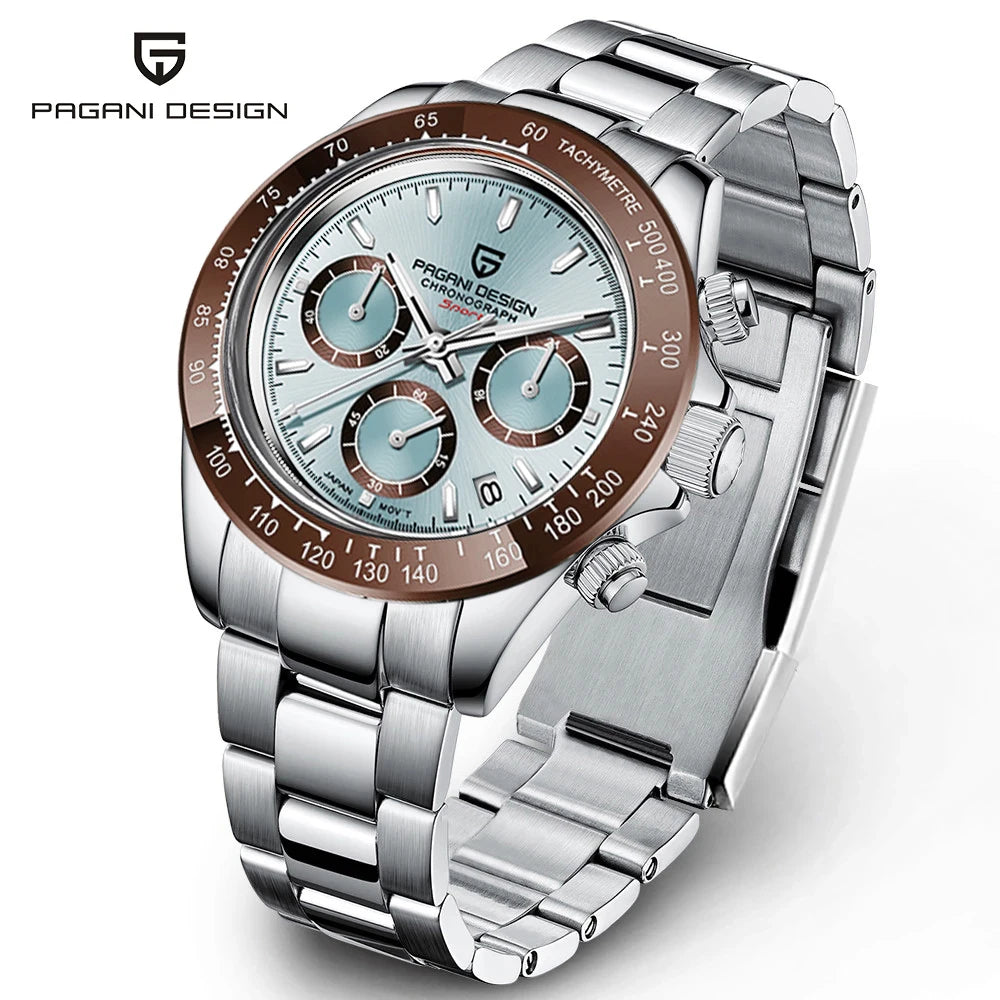 2026 New  Top Brand Men'S Sports Quartz Watches Sapphire Stainless Steel Waterproof Chronograph Luxury Reloj Hombre