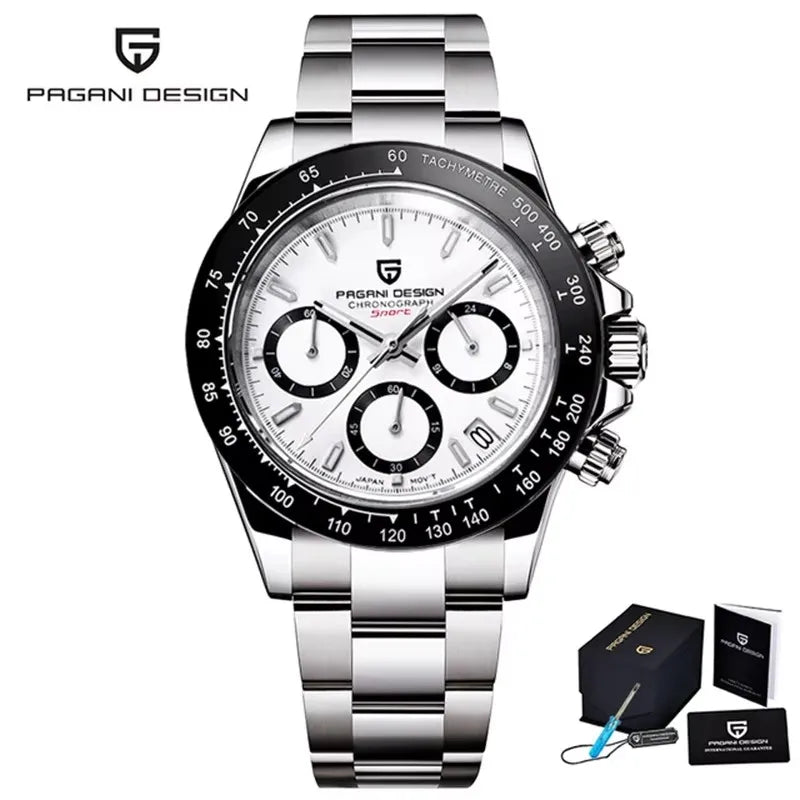 2026 New  Top Brand Men'S Sports Quartz Watches Sapphire Stainless Steel Waterproof Chronograph Luxury Reloj Hombre