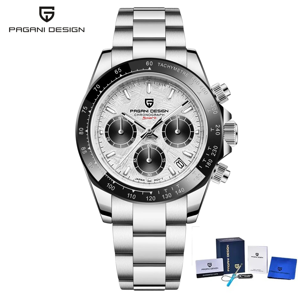 2026 New  Top Brand Men'S Sports Quartz Watches Sapphire Stainless Steel Waterproof Chronograph Luxury Reloj Hombre