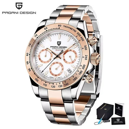 2026 New  Top Brand Men'S Sports Quartz Watches Sapphire Stainless Steel Waterproof Chronograph Luxury Reloj Hombre