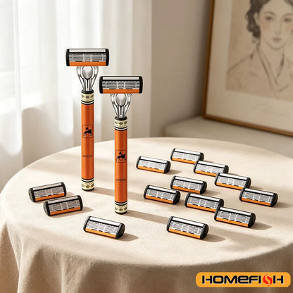 Experience the Ultimate Shave with Our 6-Layers High-Quality Stainless Steel Razor Set for Men
