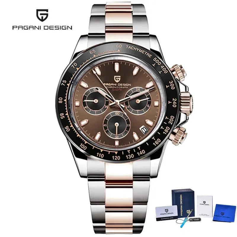 2026 New  Top Brand Men'S Sports Quartz Watches Sapphire Stainless Steel Waterproof Chronograph Luxury Reloj Hombre
